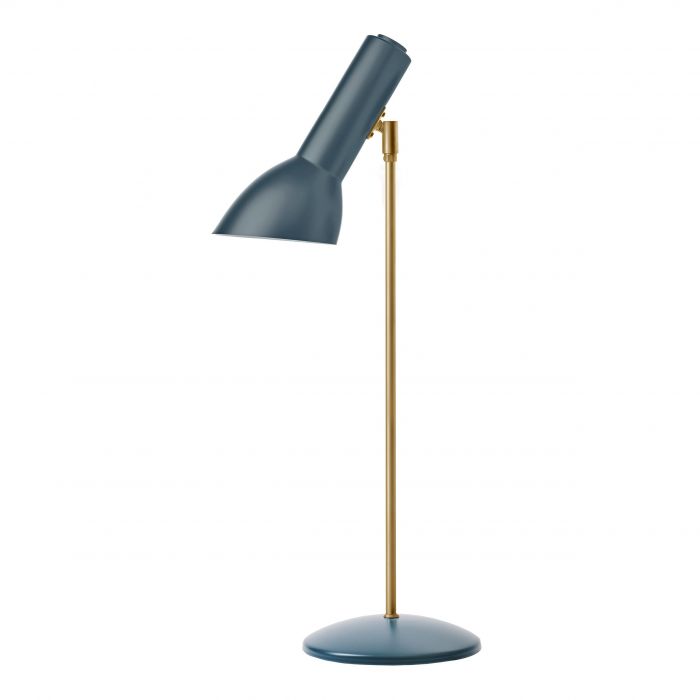 Oblique Petroleumsblå/Messing - Bordlampe billede 2