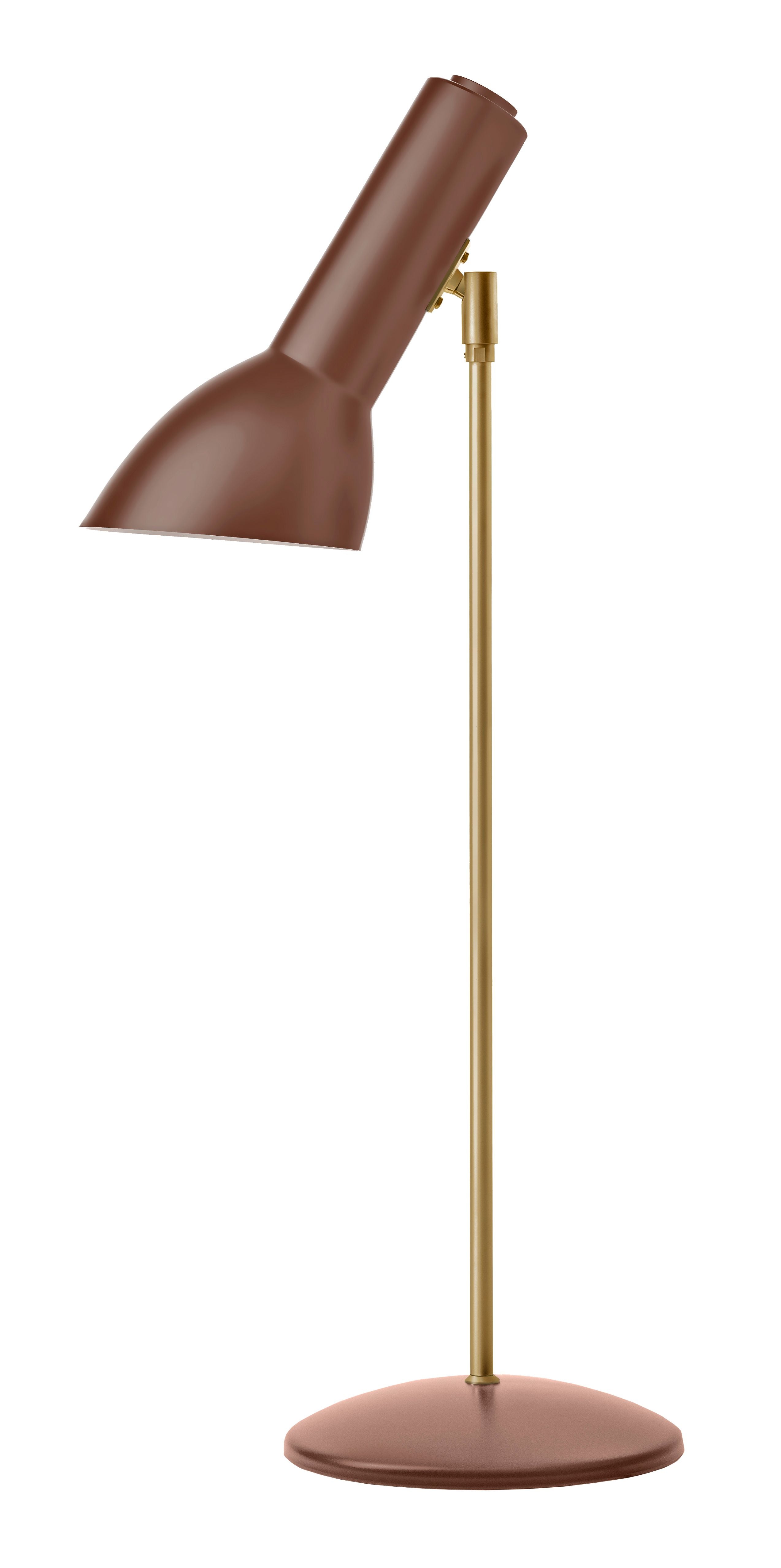 Oblique Teglrød/Messing - Bordlampe billede 1