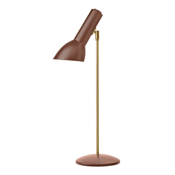 Oblique Teglrød/Messing - Bordlampe billede 2