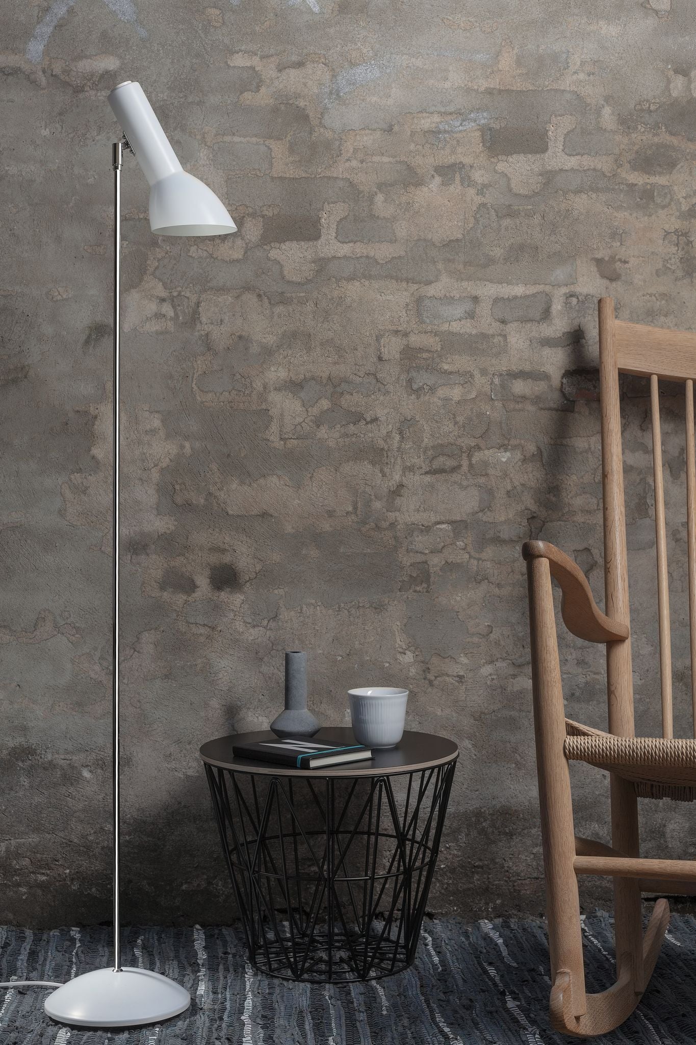 Oblique Hvid/Krom - Gulvlampe billede 3