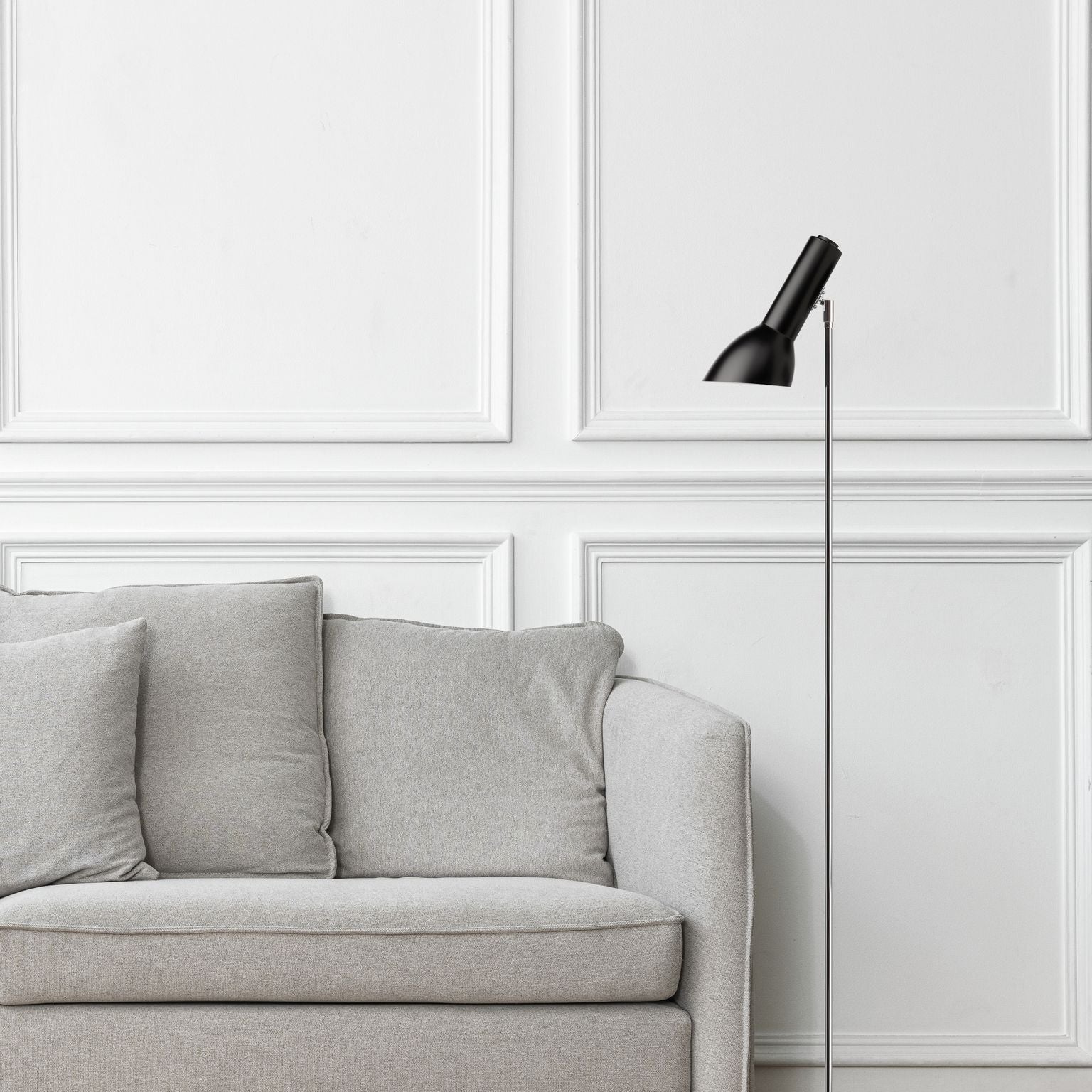 Oblique Sort/Krom - Gulvlampe billede 3