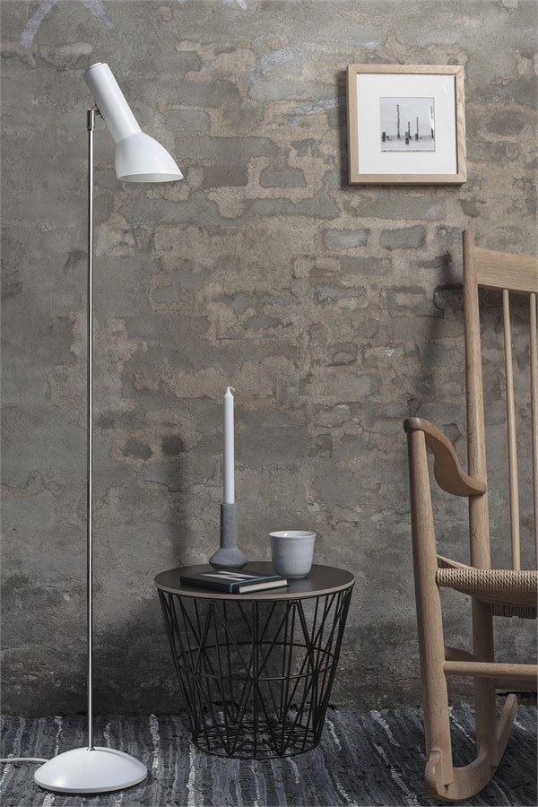 Oblique Blank Hvid/Krom - Gulvlampe billede 3