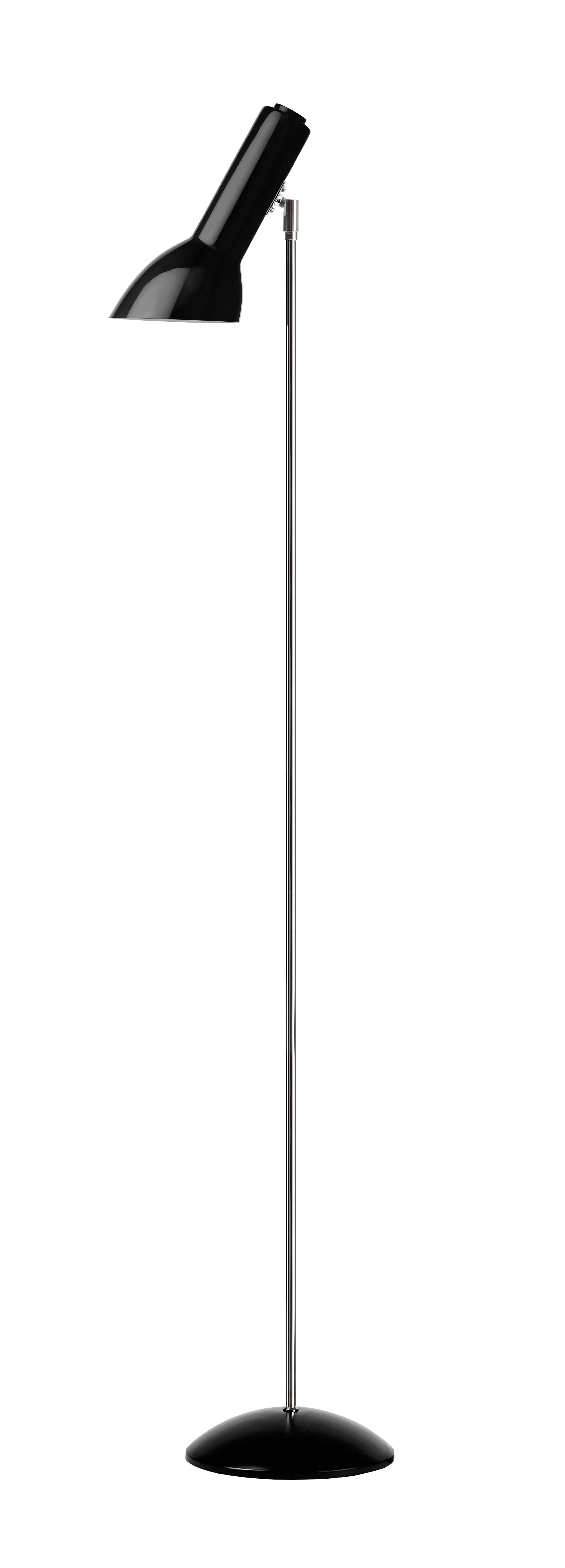 Oblique Blank Sort/Krom - Gulvlampe billede 1