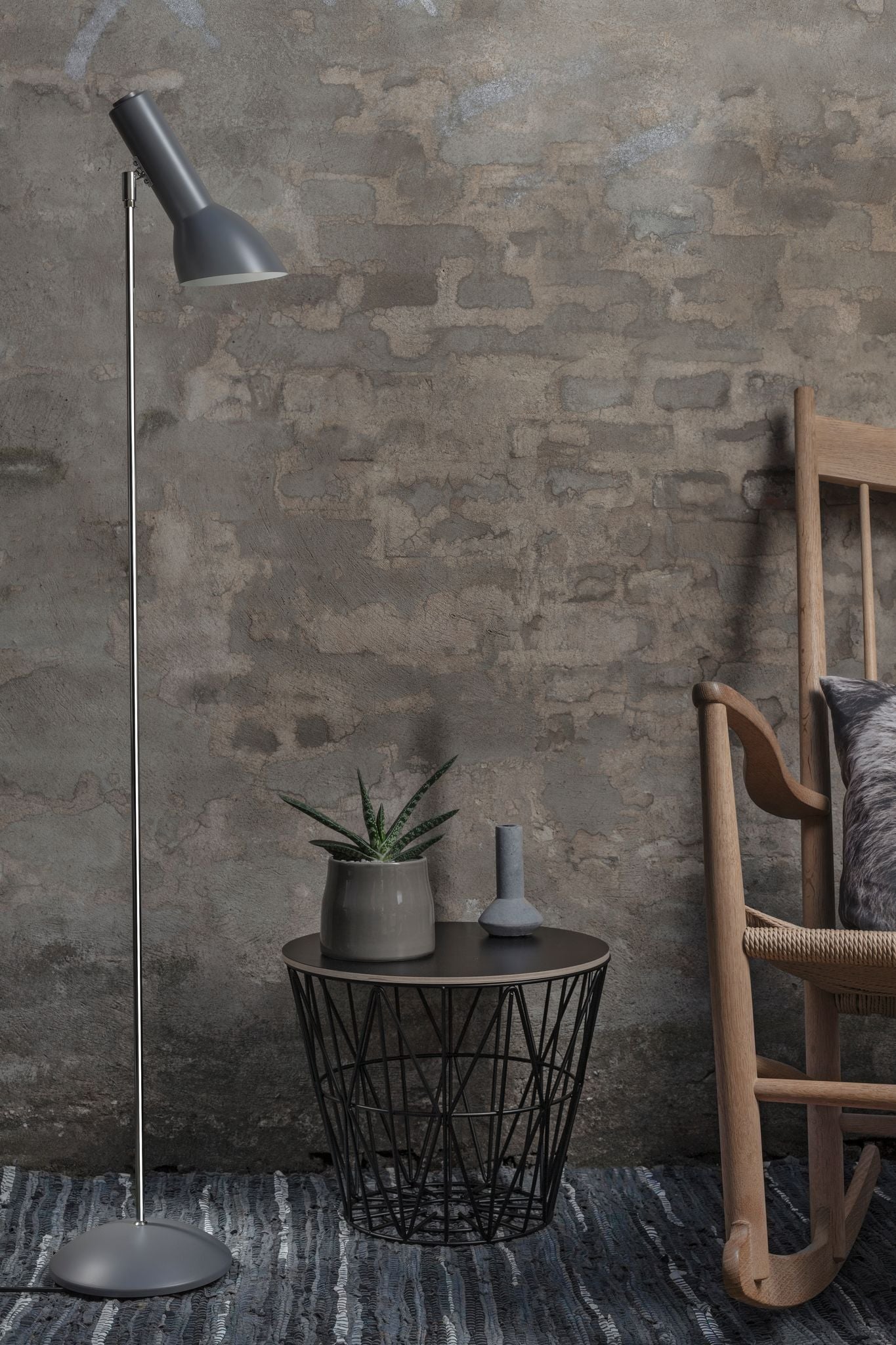 Oblique Flintgrå/Krom - Gulvlampe billede 2