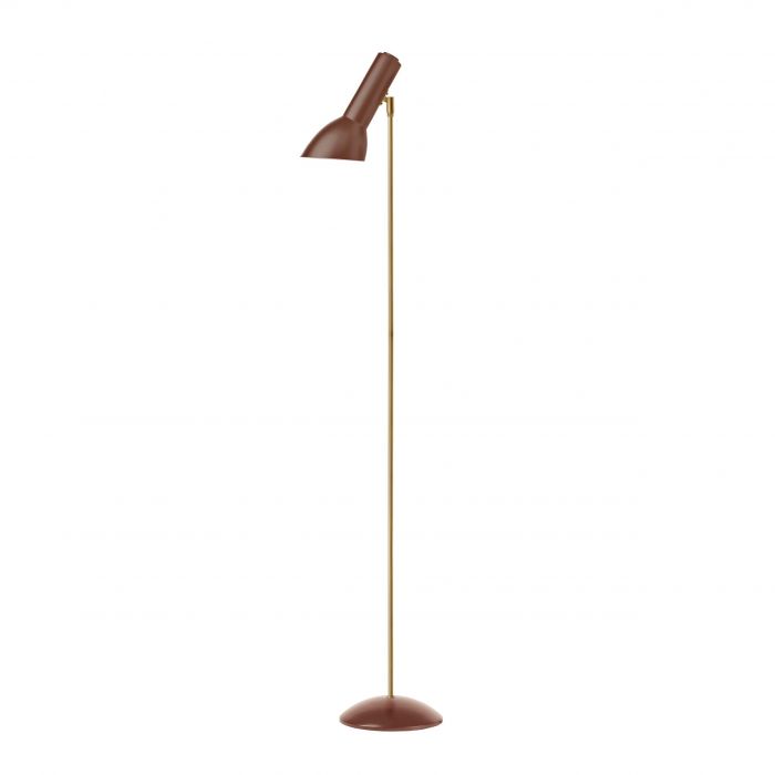 Oblique Teglrød/Messing - Gulvlampe billede 2