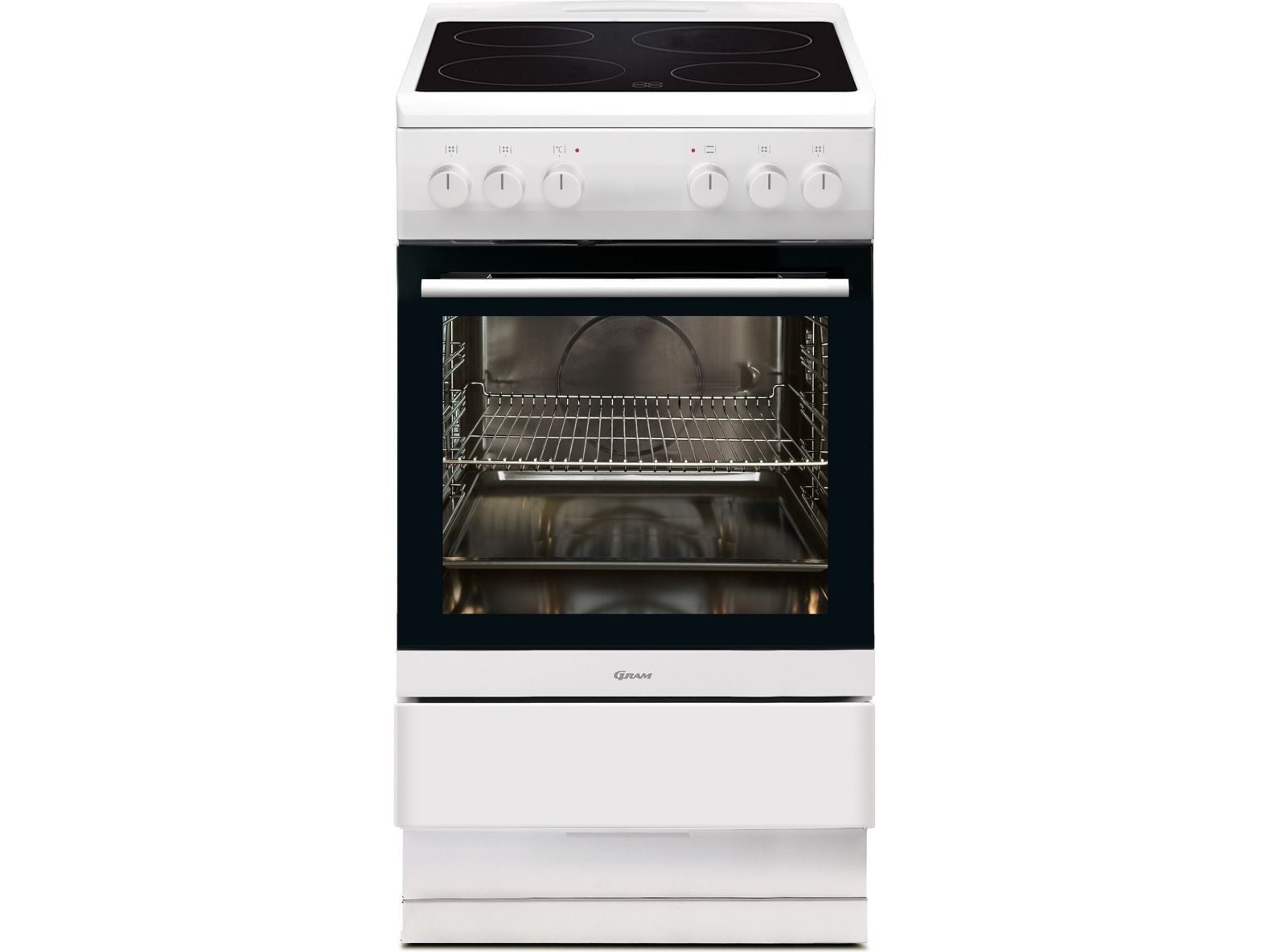 Gram EK 3500-01 keramisk komfur, hvid