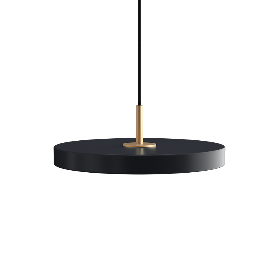 UMAGE - Asteria Mini Ø31 Pendel m. Messing Top, Antracit Grå billede 1