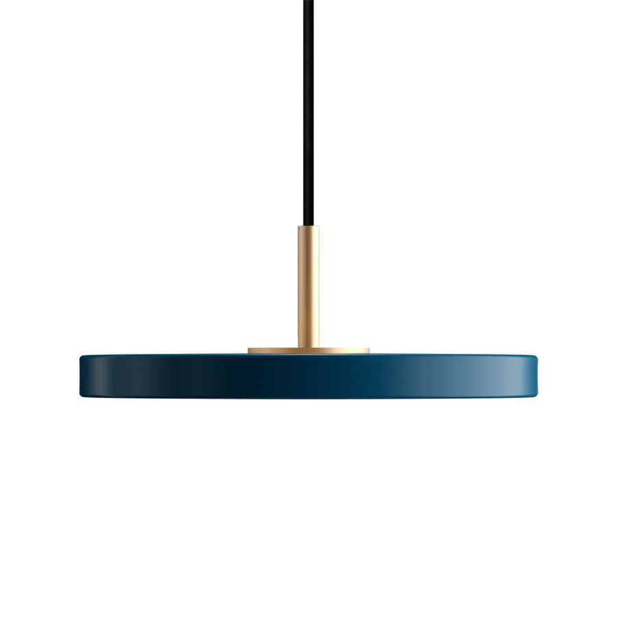 Asteria Mini Ø31 Pendel m. Messing Top, Petroleum Blå billede 2