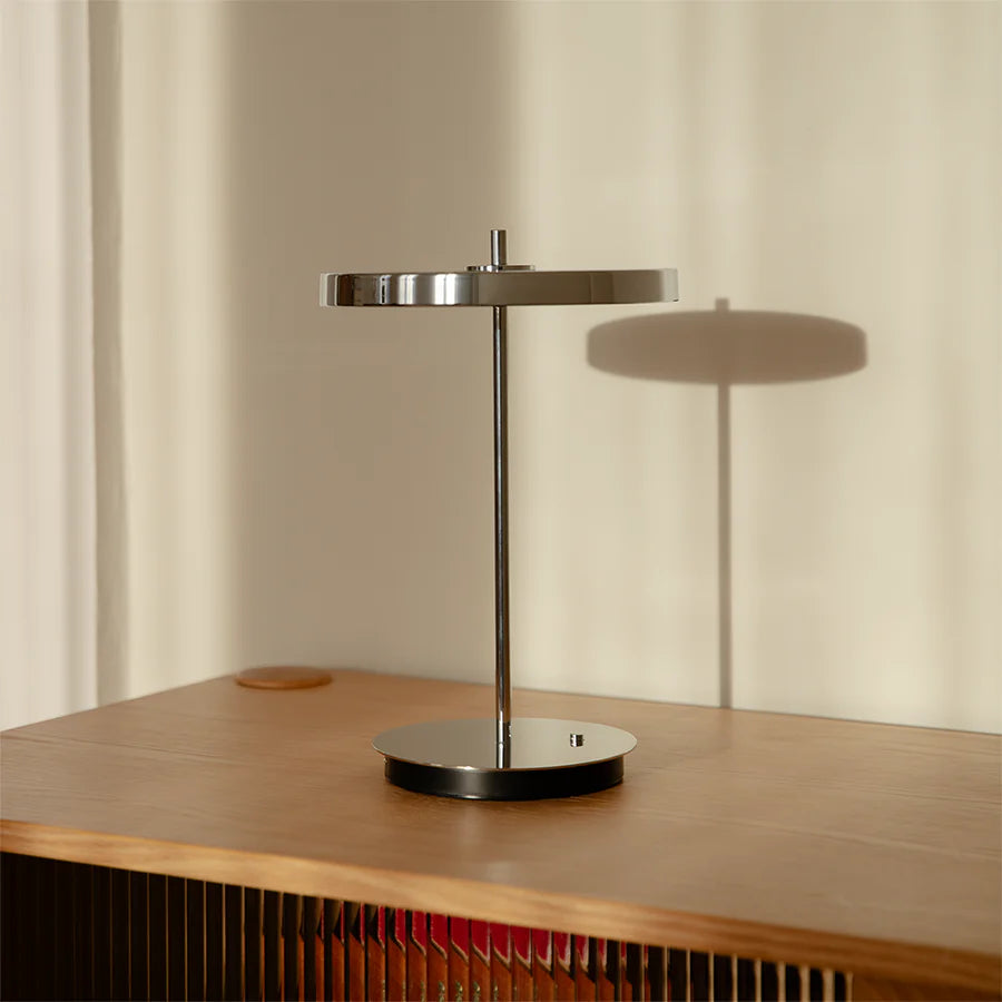 Asteria Move Polished Steel LED portable bordlampe billede 3