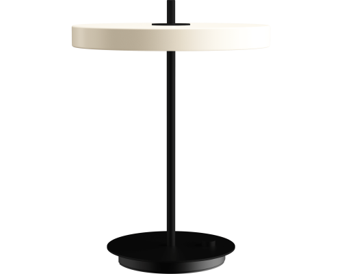 Asteria Pearl White Ø31 Black Bordlampe billede 1