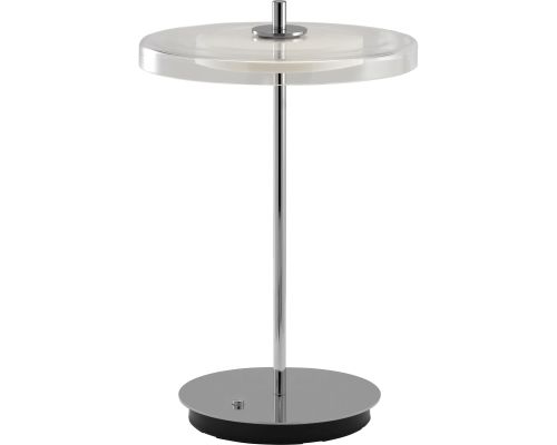 Asteria Glass Move Polished Steel bordlampe billede 2
