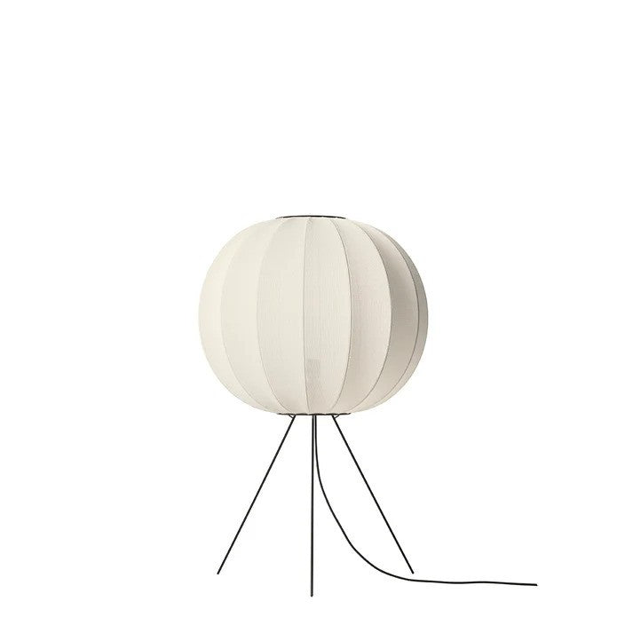 Knit-Wit Ø60 Round Gulvlampe Medium Pearl White billede 1