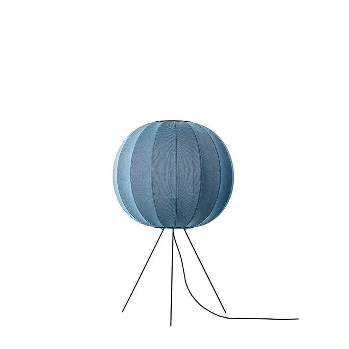 Knit-Wit Ø60 Round Gulvlampe Medium Blue Stone billede 1