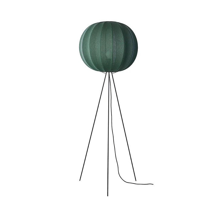 Knit-Wit Ø60 Round Gulvlampe High Tweed Green billede 1