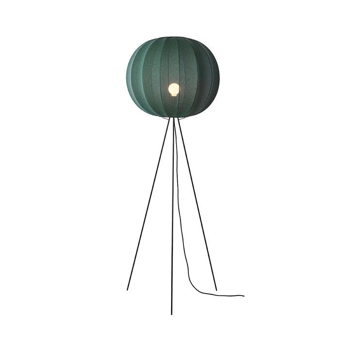 Knit-Wit Ø60 Round Gulvlampe High Tweed Green billede 2