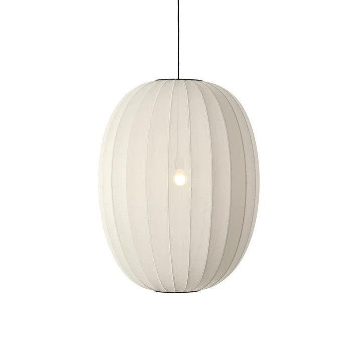 Knit-Wit Ø65 High Oval Pendel Pearl White billede 2