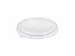 Royal Catering plastlåg Catersource rund Ø184 mm PET klar til brun kraft-salatskål, 6 ps x 50 stk/krt
