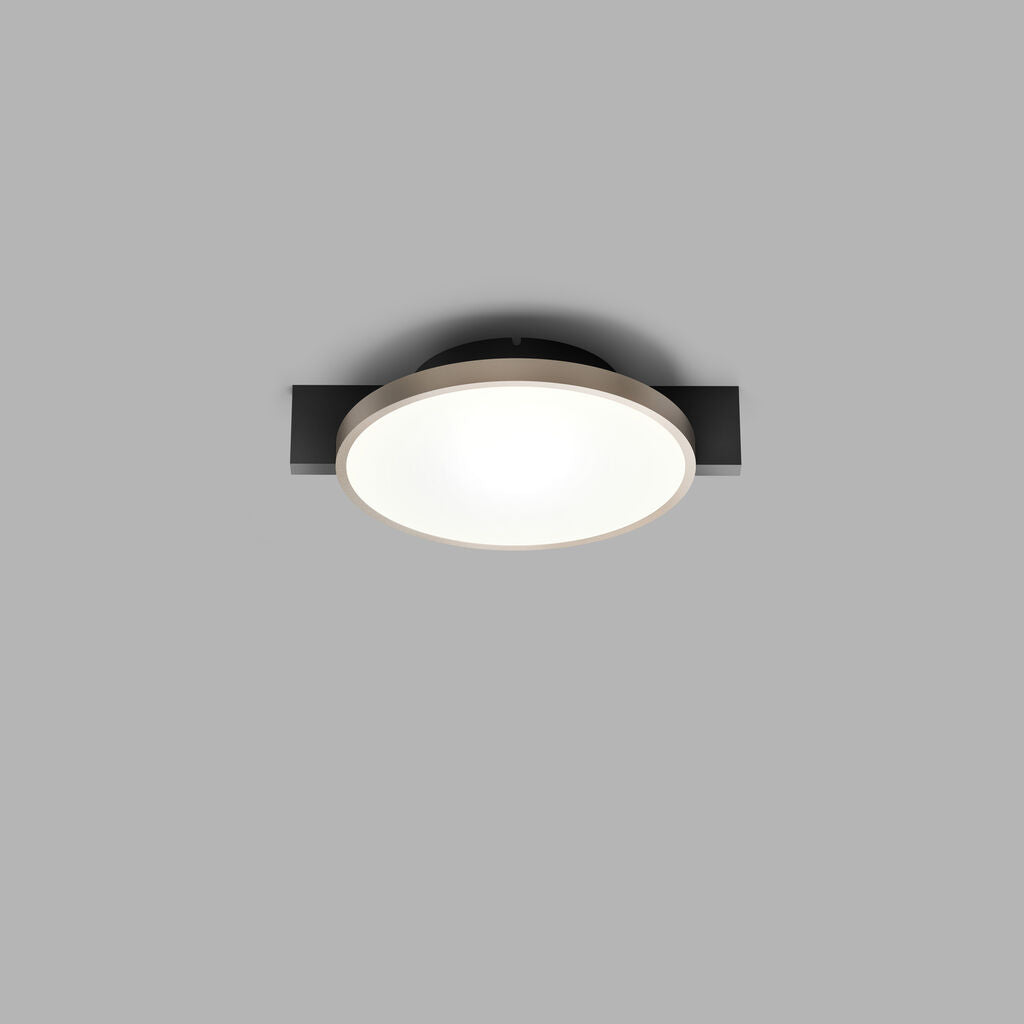 Inlay C1 Disc matsort satinguld LED loftslampe billede 1