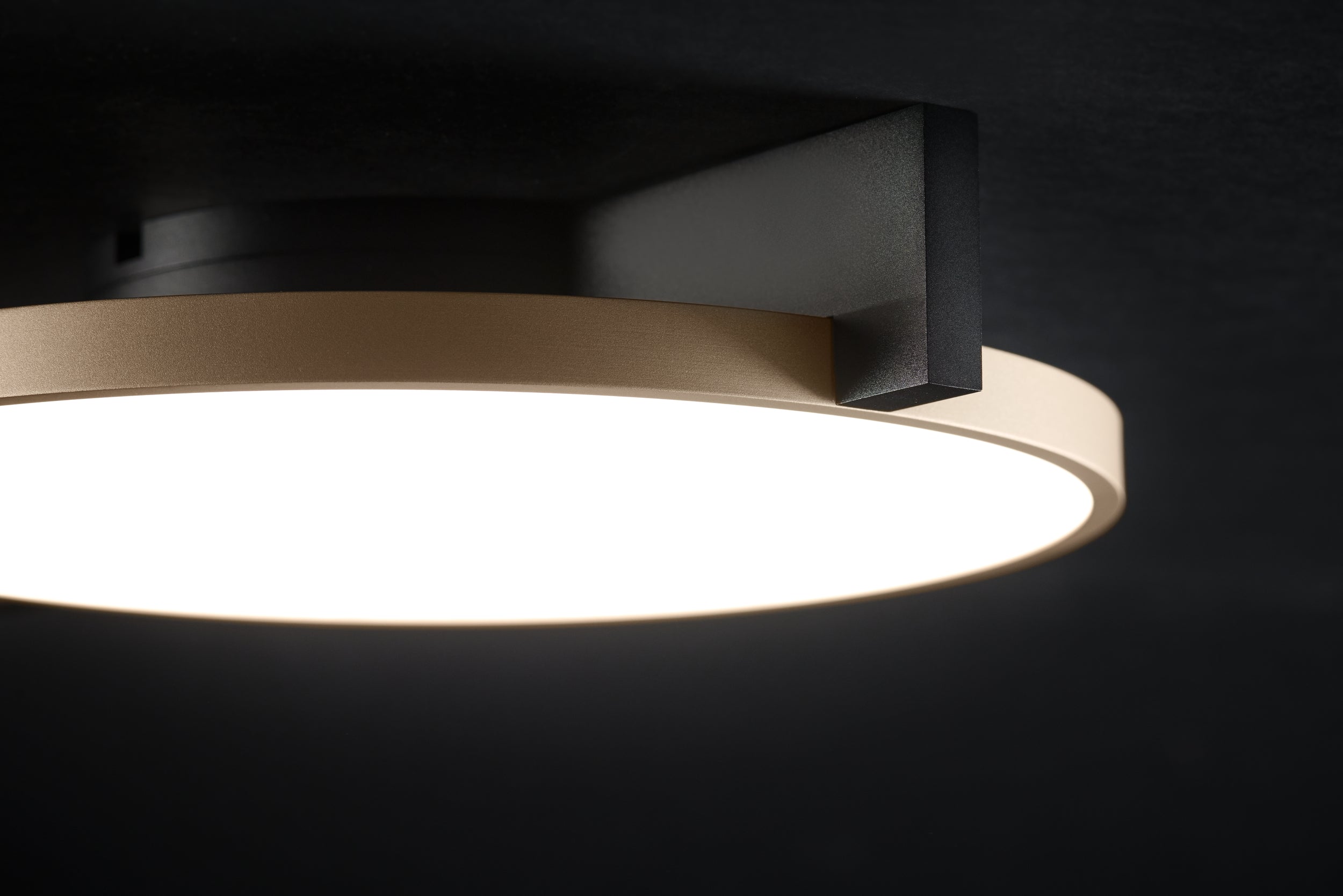 Inlay C3 Disc matsort satinguld LED loftslampe billede 3