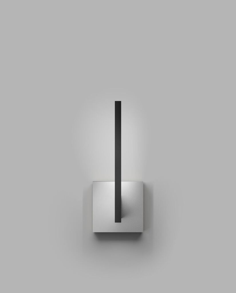 Inlay W1 Linear matsort satinsølv LED væglampe billede 2