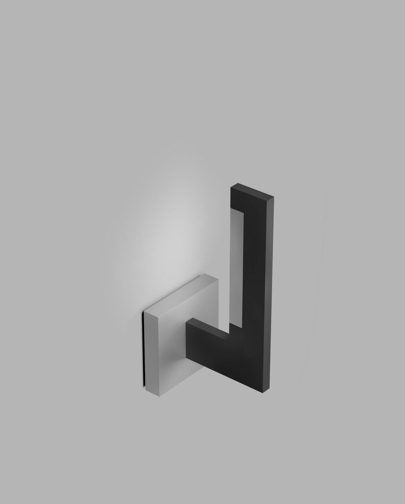Inlay W1 Linear matsort satinsølv LED væglampe billede 1