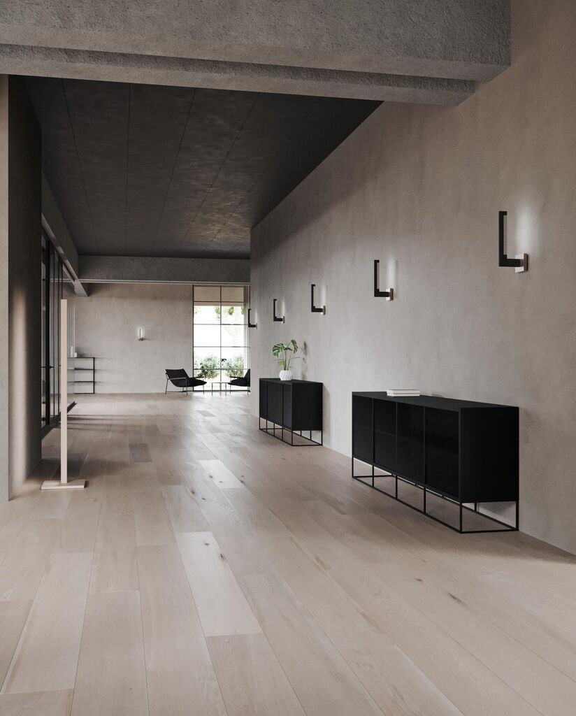 Inlay W2 Linear matsort satinsølv LED væglampe billede 3
