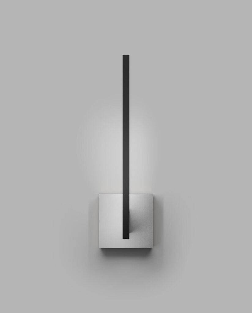 Inlay W2 Linear matsort satinsølv LED væglampe billede 2