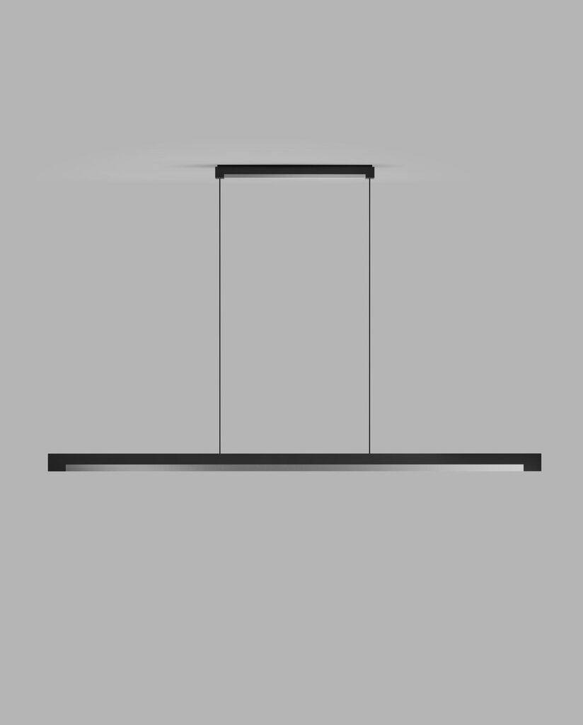 Inlay S1400 matsort satinsølv LED pendel billede 1