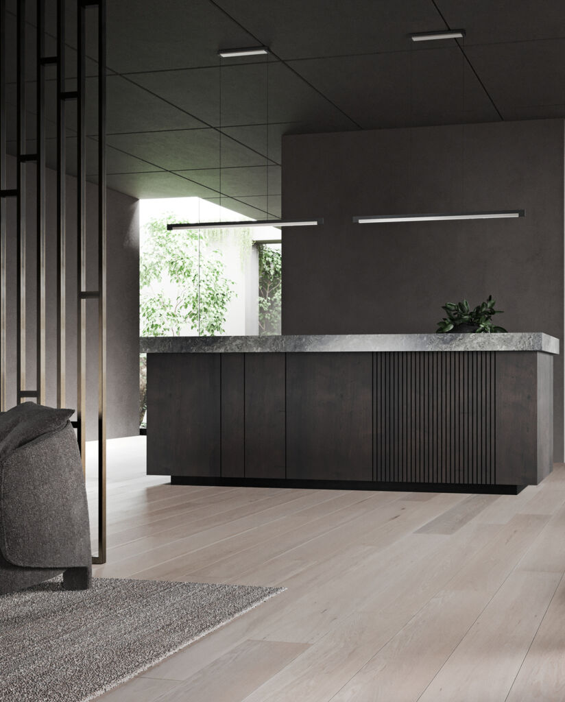 Inlay S1400 matsort satinsølv LED pendel billede 3