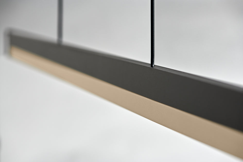 Inlay S1900 matsort satinguld LED pendel billede 4