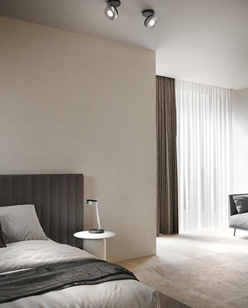Blade C1 Slim matsort satinsølv LED loftslampe billede 3