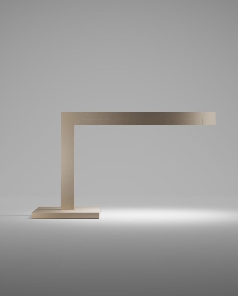 Inlay T2 Linear satinguld LED bordlampe billede 2