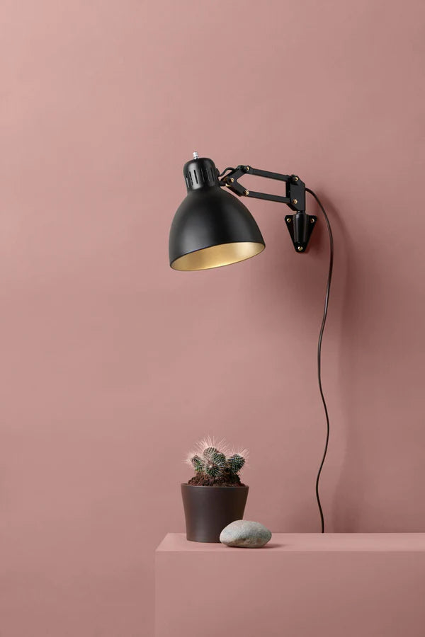 Archi W1 E27 Black/Gold væglampe billede 3