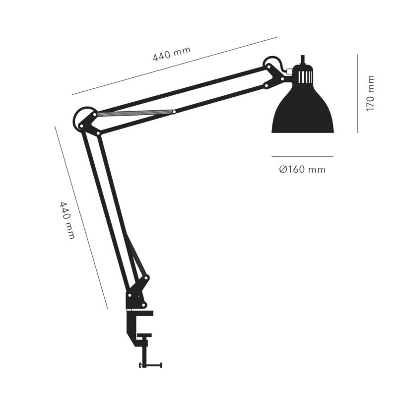 Archi T2 E27 hvid bordlampe billede 2