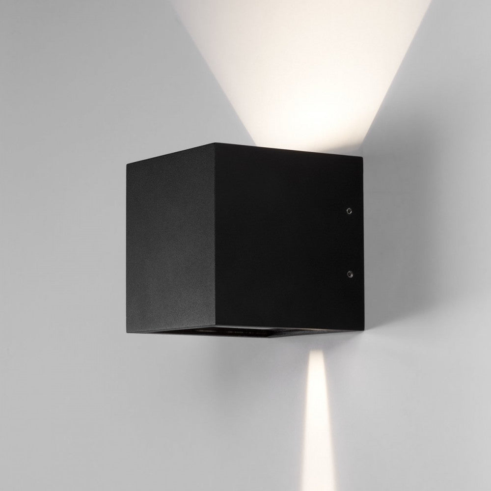 Cube Up/Down LED Væglampe Sort billede 2