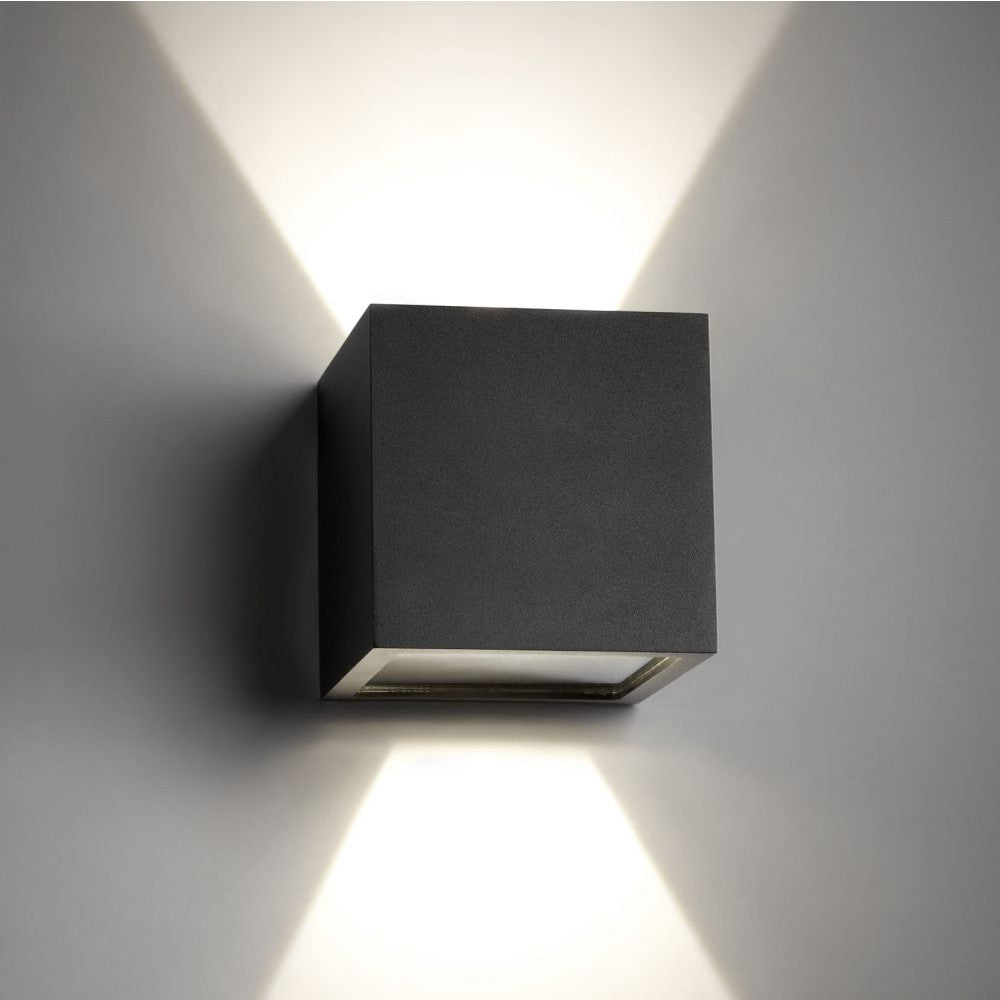 Cube Up/Down LED Væglampe Sort billede 1