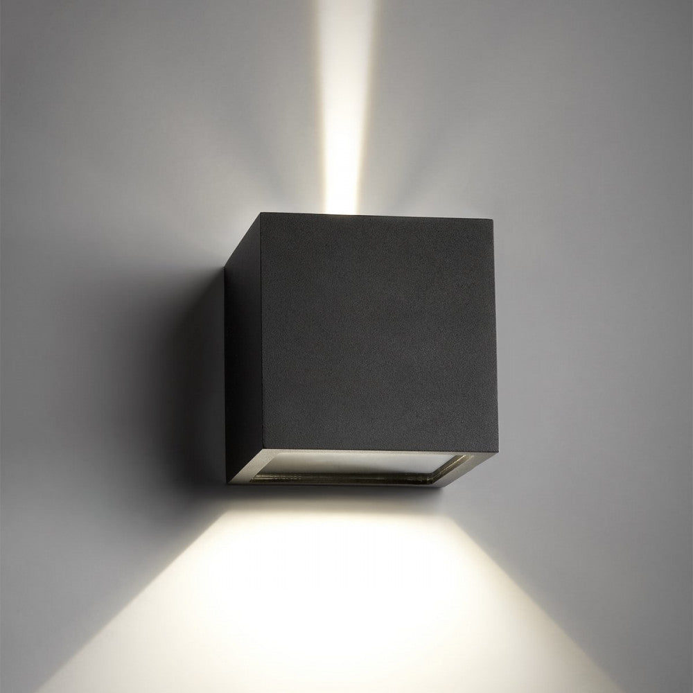 Cube Up/Down LED Væglampe Sort billede 4