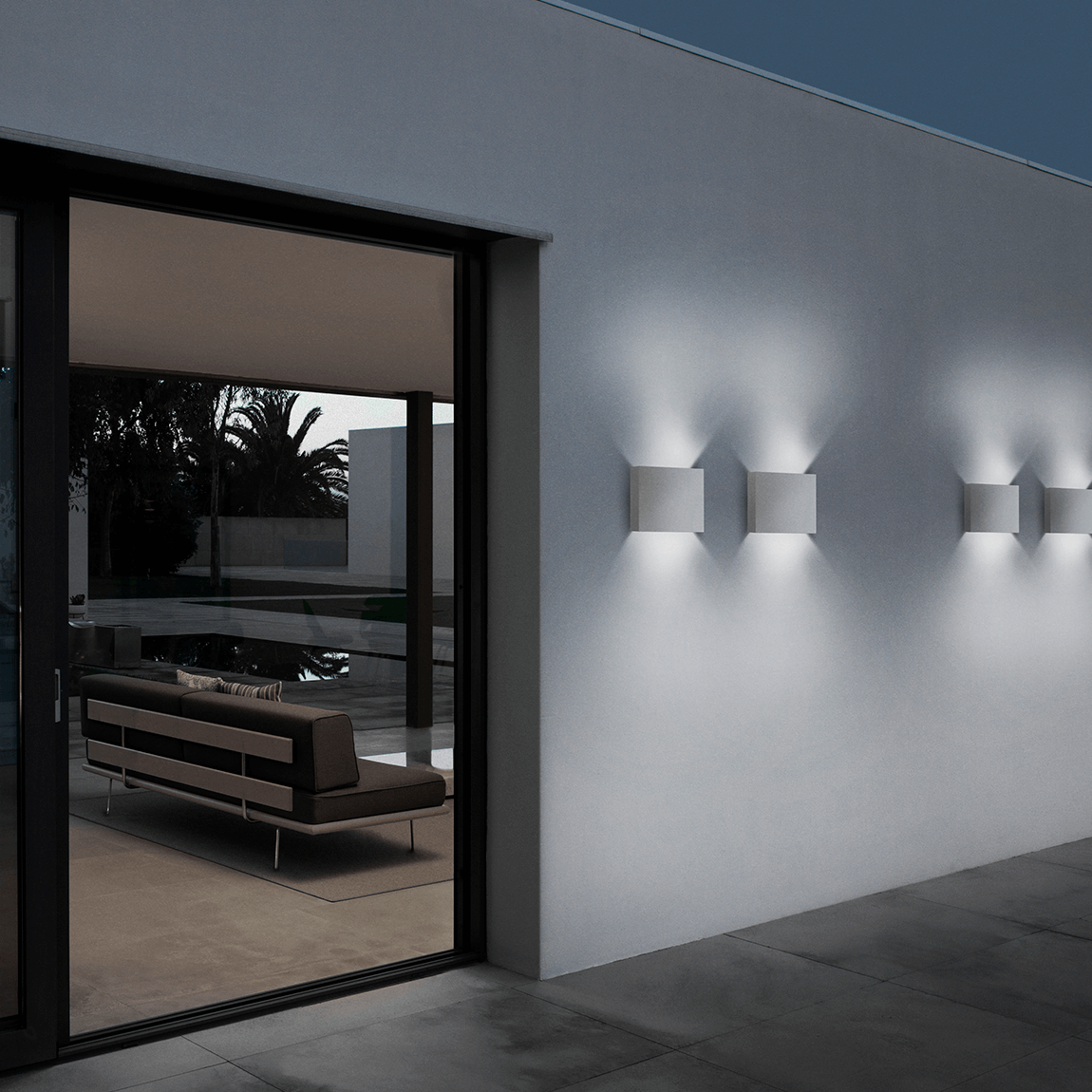 Compact Væglampe W3 LED 3000K Sort billede 2
