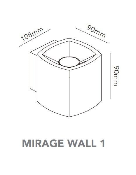 Mirage Wall 1 Væglampe Rust billede 2