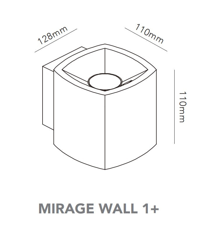 Mirage Wall 2 Væglampe Sort billede 2