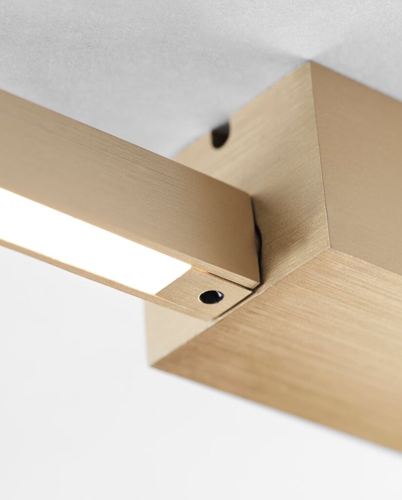 Stripe 2000 27/30K Brass væg/loftslampe billede 2