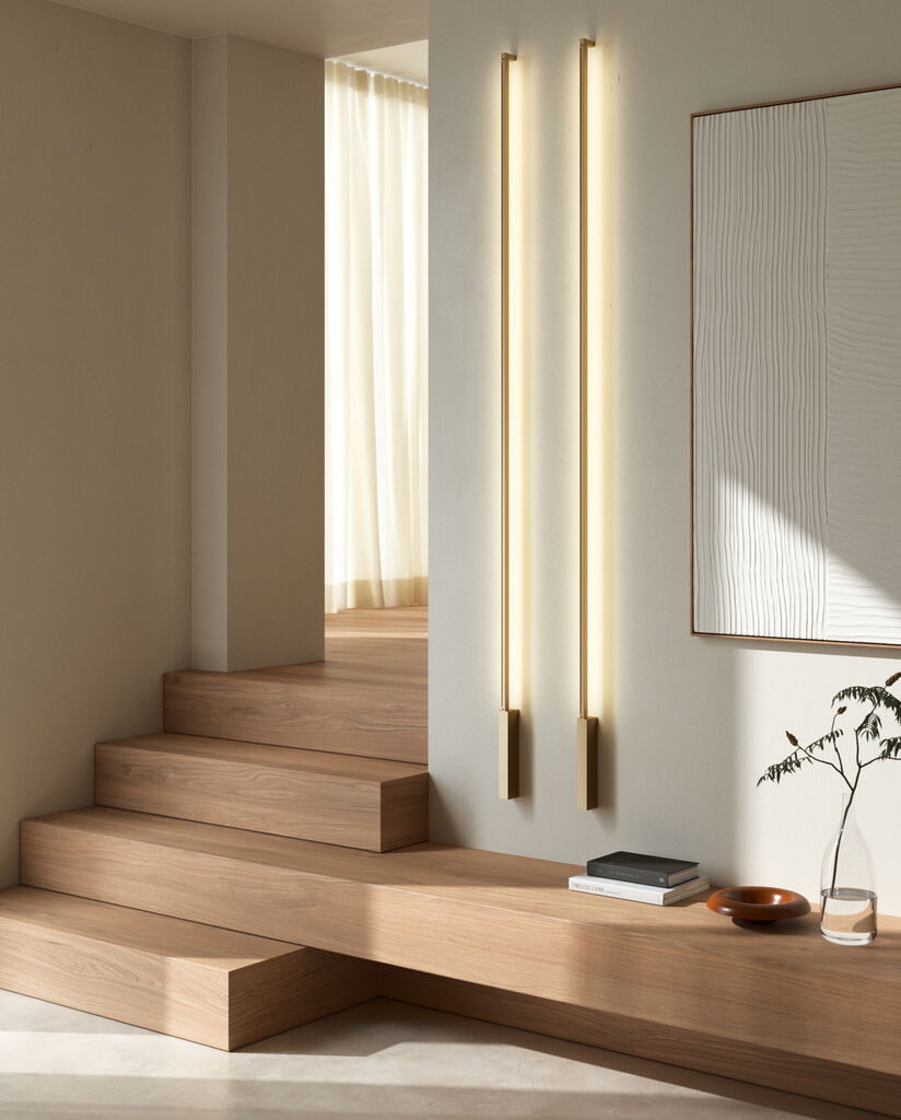 Stripe 2000 27/30K Brass væg/loftslampe billede 3