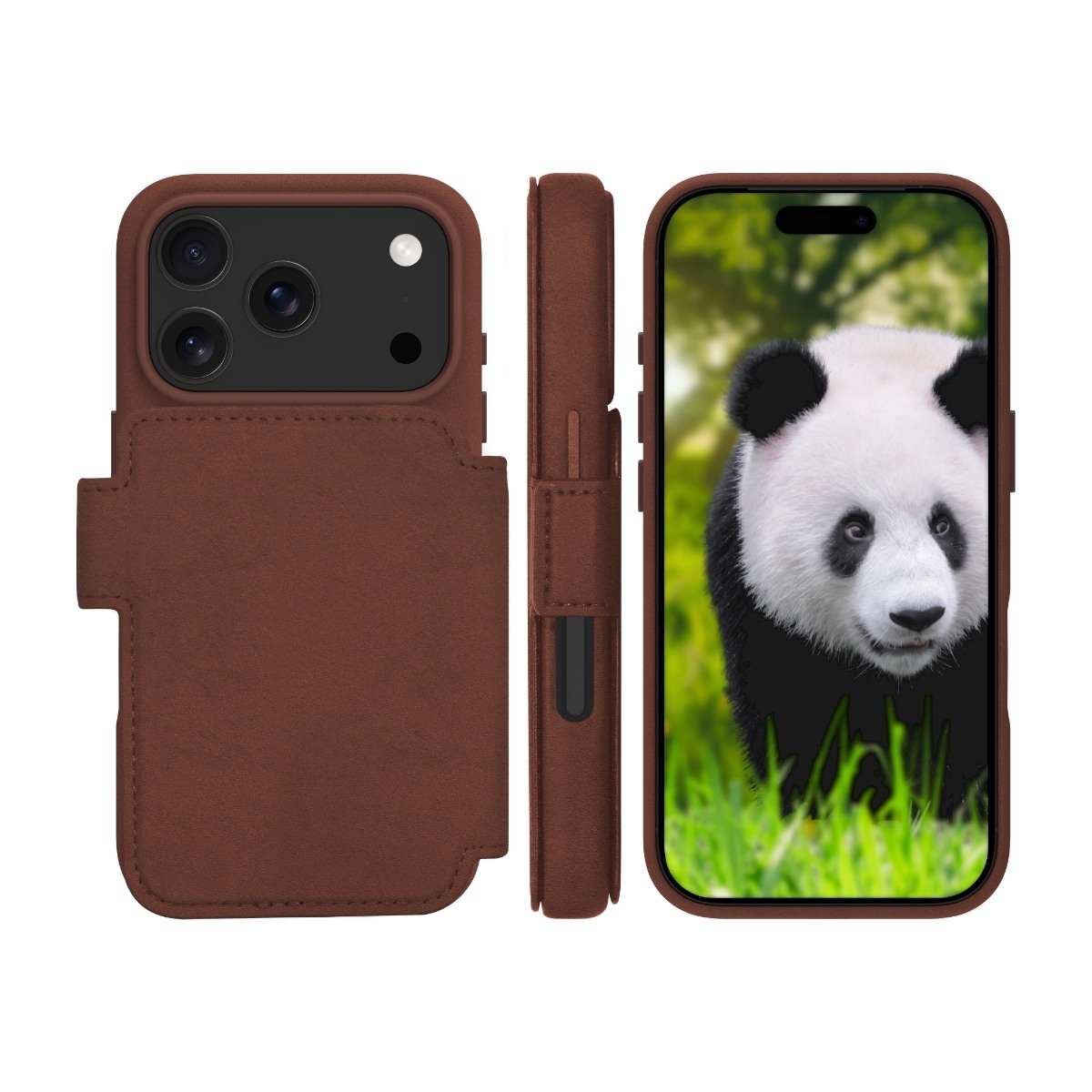 Dbramante1928 iPhone 17 Pro Lynge MagSafe wallet flip cover, brun billede 4