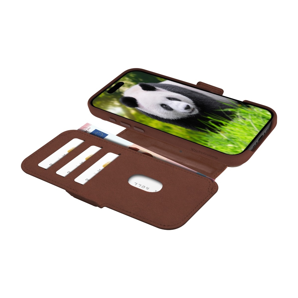 Dbramante1928 iPhone Air Lynge MagSafe wallet flip cover, brun billede 3