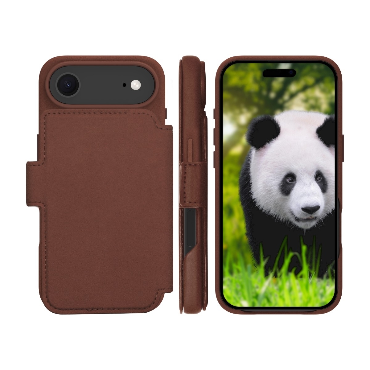 Dbramante1928 iPhone Air Lynge MagSafe wallet flip cover, brun billede 4