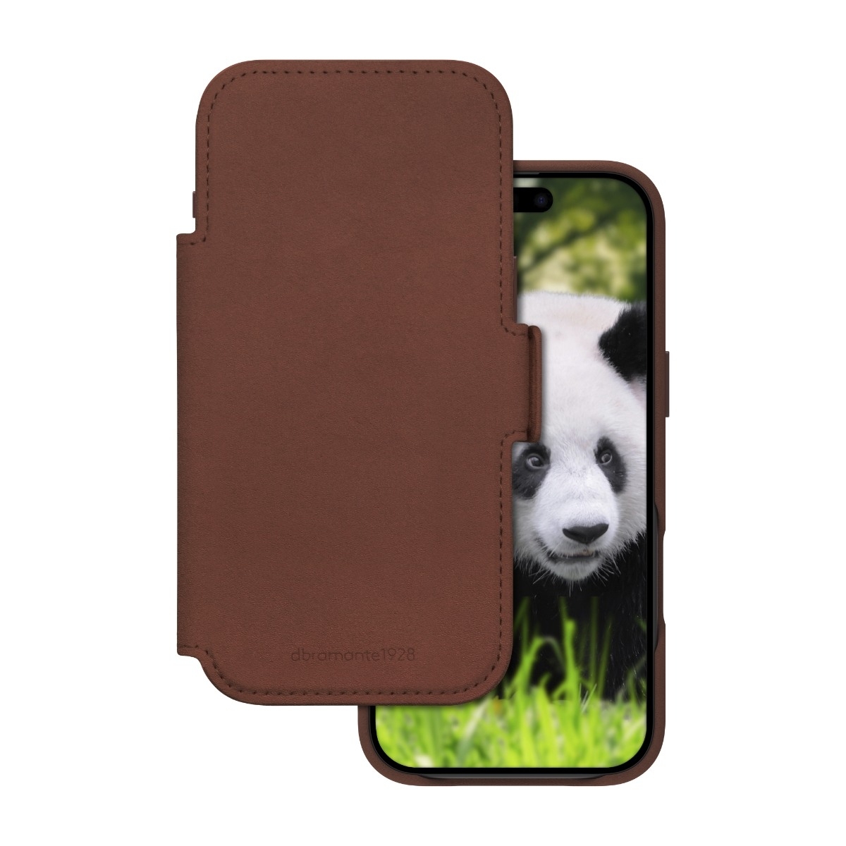 Dbramante1928 iPhone Air Lynge MagSafe wallet flip cover, brun billede 1