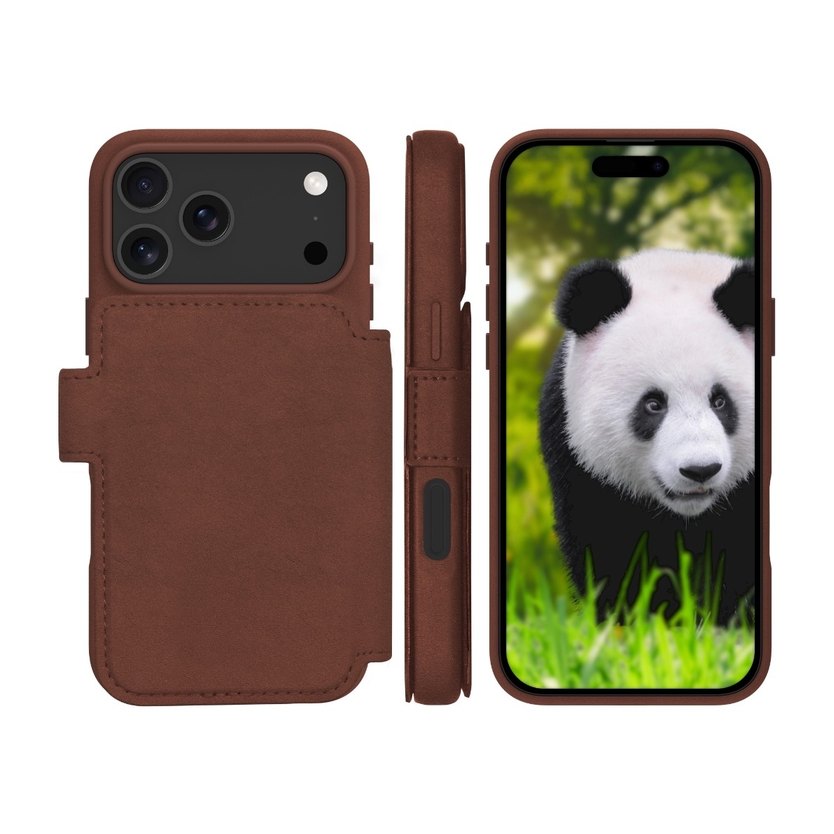 Dbramante1928 iPhone 17 Pro Max Lynge MagSafe wallet flip cover, brun billede 3