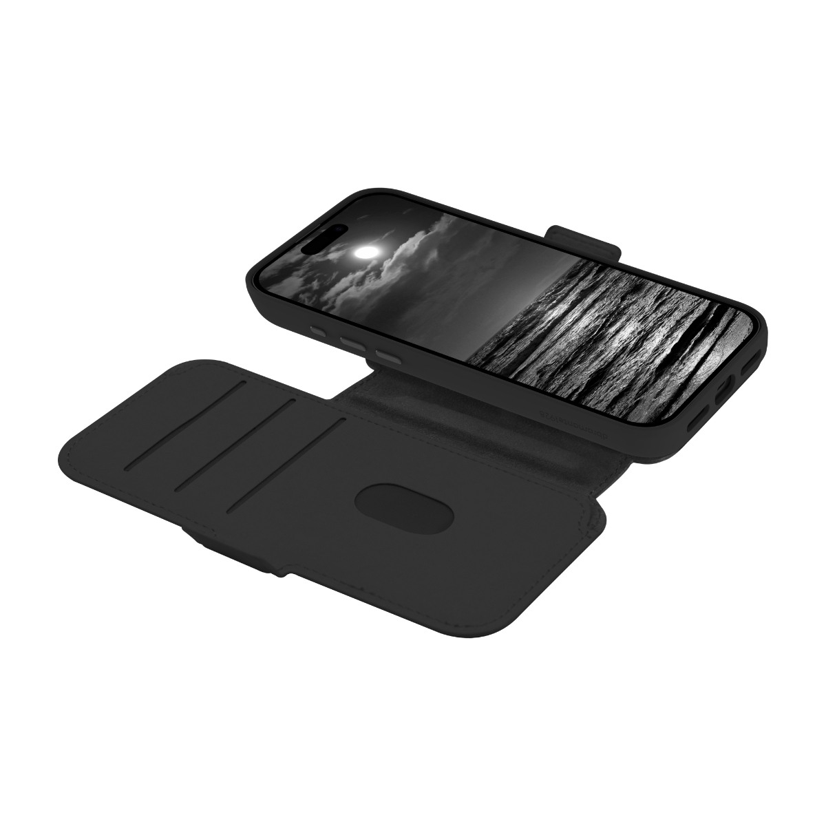 Dbramante1928 iPhone 17 Pro Max Lynge MagSafe ICON wallet flip cover, sort billede 2
