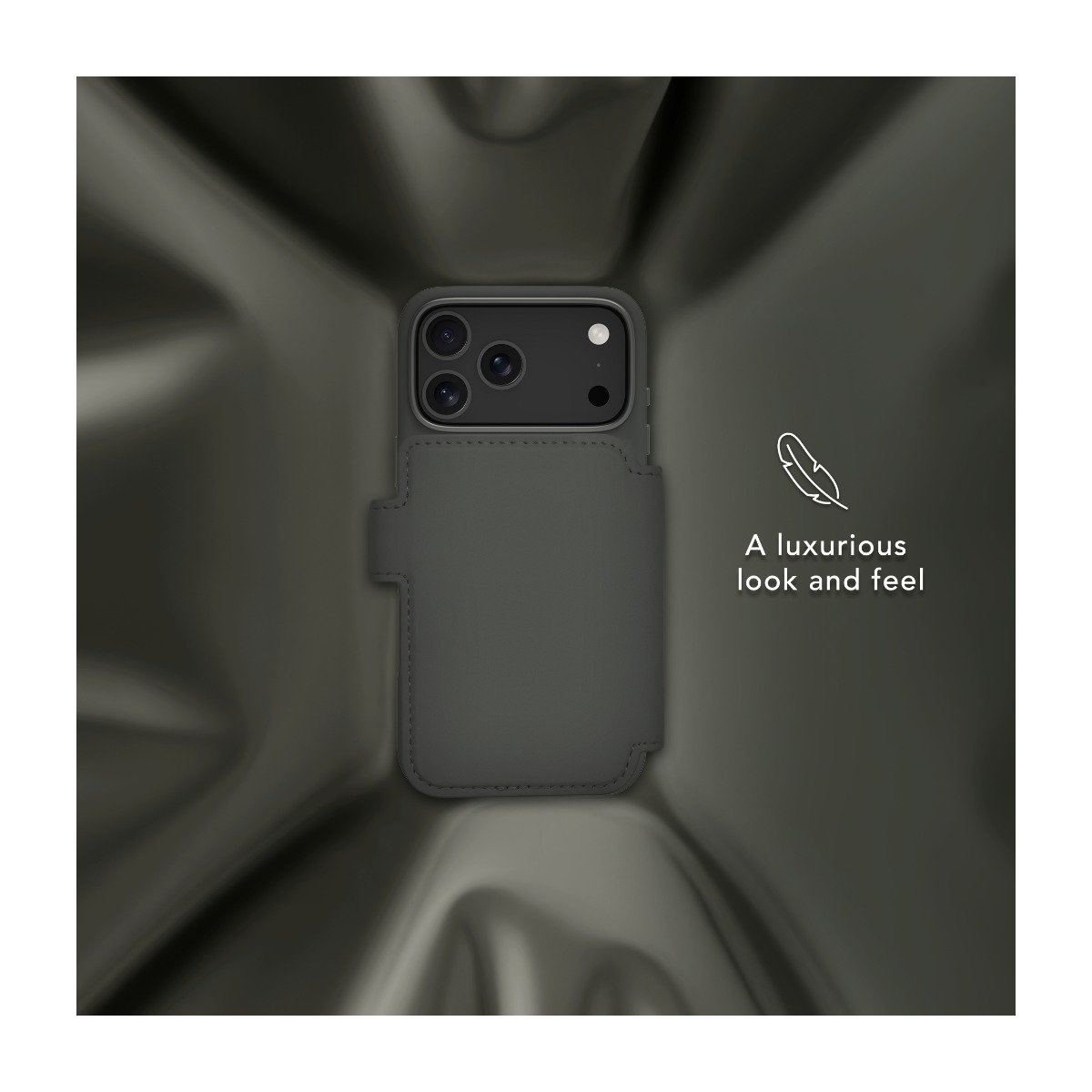 Dbramante1928 iPhone 17 Pro Max Lynge MagSafe ICON wallet flip cover, grå billede 2