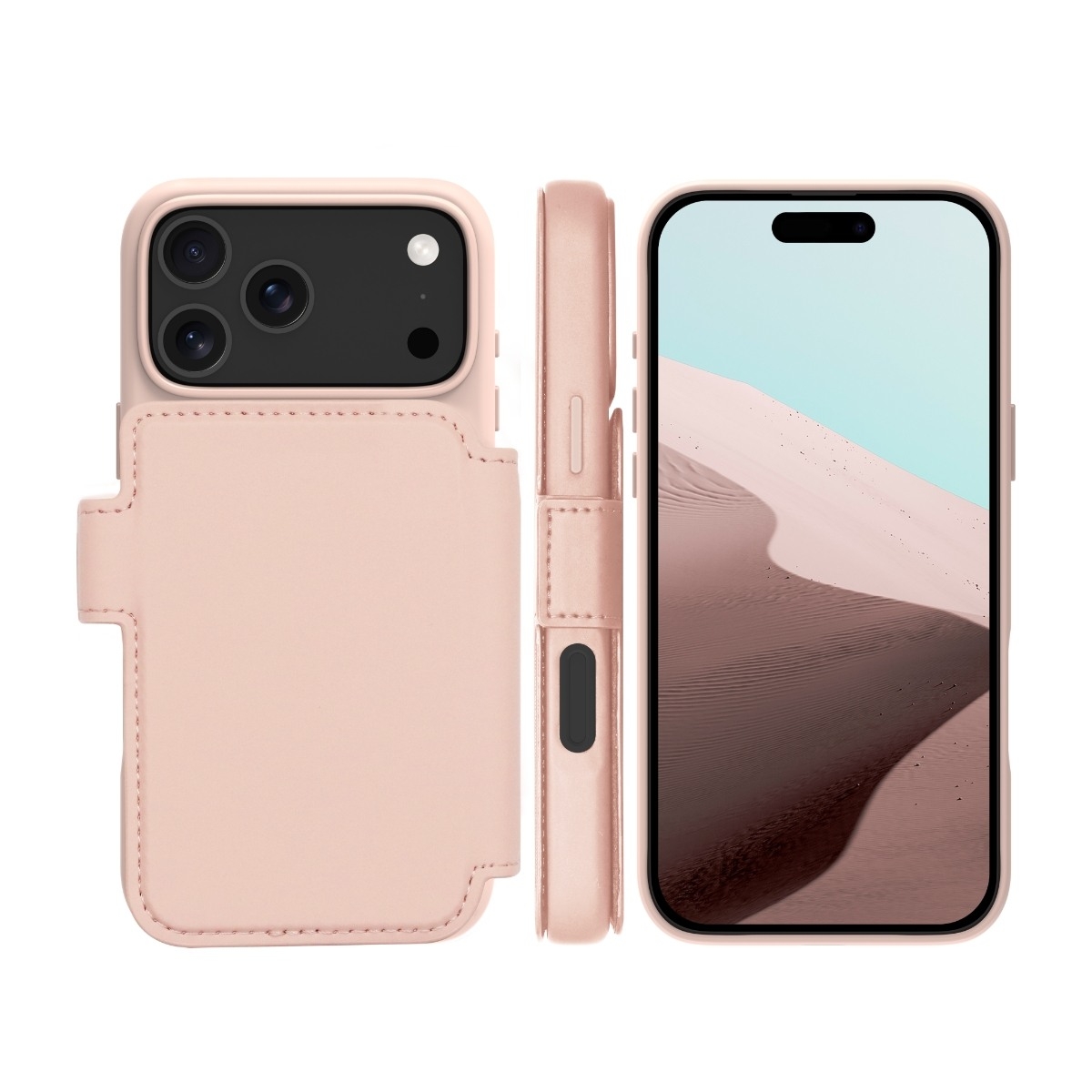 Dbramante1928 iPhone 17 Pro Max Lynge MagSafe ICON wallet flip cover, lyserød billede 4